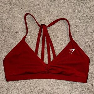 Gymshark Red Strappy Sports Bra